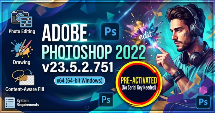 Adobe Photoshop 2022 v23.5.2.751 (Pre-Activated) x64